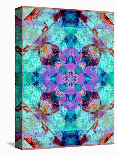 A Mandala Ornament from Flower Photographs, Conceptual Layer Work-Alaya Gadeh-Stretched Canvas