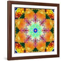 A Mandala Ornament from Flower Photographs, Conceptual Layer Work-Alaya Gadeh-Framed Photographic Print