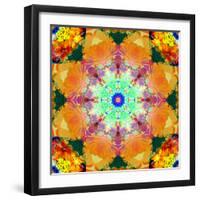 A Mandala Ornament from Flower Photographs, Conceptual Layer Work-Alaya Gadeh-Framed Photographic Print