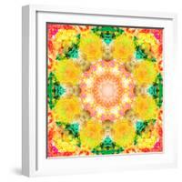 A Mandala Ornament from Flower Photographs, Conceptual Layer Work-Alaya Gadeh-Framed Photographic Print