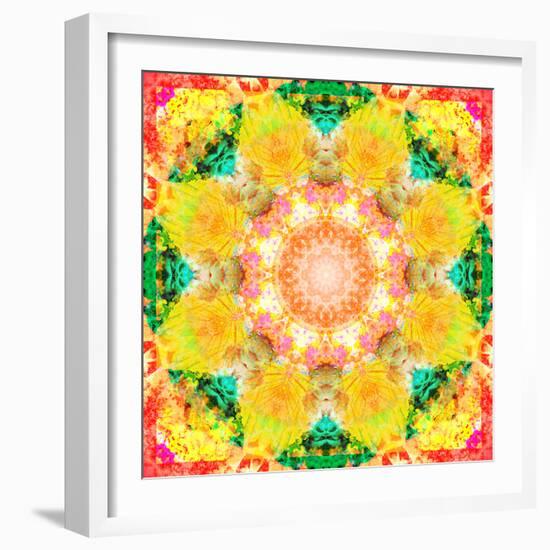 A Mandala Ornament from Flower Photographs, Conceptual Layer Work-Alaya Gadeh-Framed Photographic Print