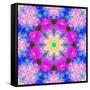 A Mandala Ornament from Flower Photographs, Conceptual Layer Work-Alaya Gadeh-Framed Stretched Canvas