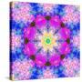 A Mandala Ornament from Flower Photographs, Conceptual Layer Work-Alaya Gadeh-Stretched Canvas