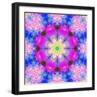 A Mandala Ornament from Flower Photographs, Conceptual Layer Work-Alaya Gadeh-Framed Photographic Print