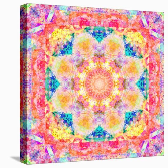 A Mandala Ornament from Flower Photographs, Conceptual Layer Work-Alaya Gadeh-Stretched Canvas