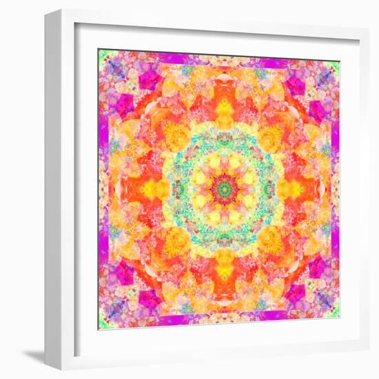 A Mandala Ornament from Flower Photographs, Conceptual Layer Work-Alaya Gadeh-Framed Photographic Print