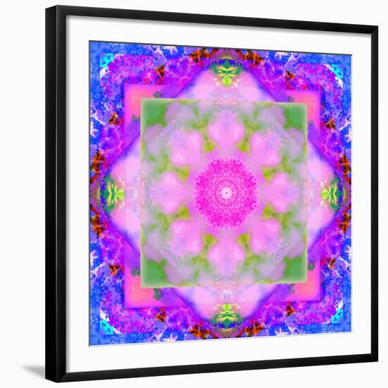 A Mandala Ornament from Flower Photographs, Conceptual Layer Work-Alaya Gadeh-Framed Photographic Print