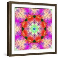 A Mandala Ornament from Flower Photographs, Conceptual Layer Work-Alaya Gadeh-Framed Photographic Print