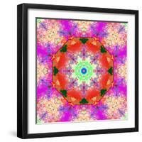 A Mandala Ornament from Flower Photographs, Conceptual Layer Work-Alaya Gadeh-Framed Photographic Print