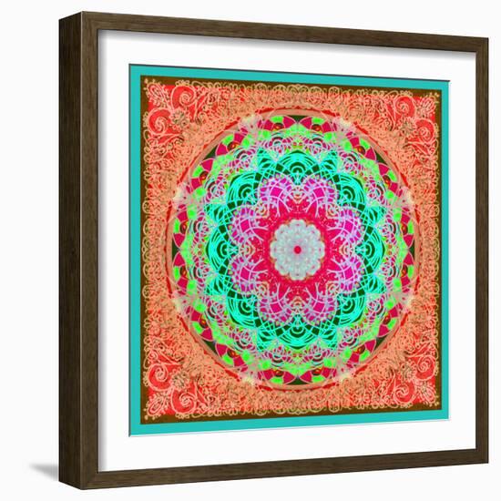 A Mandala Ornament from Flowers and Drawings-Alaya Gadeh-Framed Photographic Print