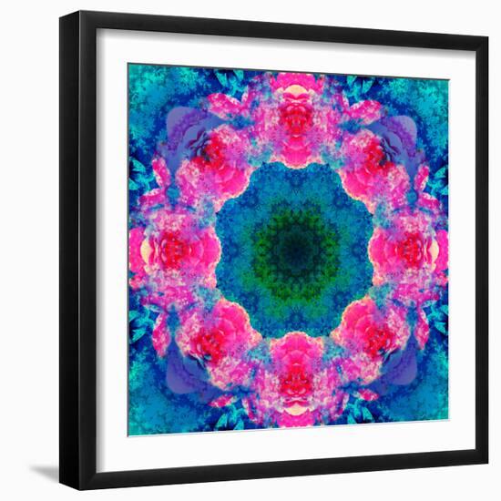 A Mandala Ornament from Flowers, Photograph, Many Layer Artwork-Alaya Gadeh-Framed Photographic Print