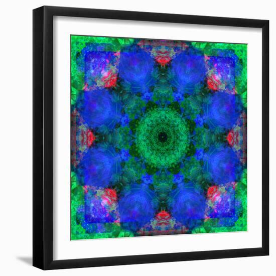 A Mandala Ornament from Flowers, Photograph, Many Layer Artwork-Alaya Gadeh-Framed Photographic Print