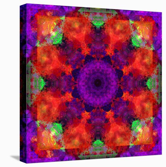 A Mandala Ornament from Flowers, Photograph, Many Layer Artwork-Alaya Gadeh-Stretched Canvas