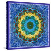 A Mandala Ornament from Flowers, Photograph, Many Layer Artwork-Alaya Gadeh-Stretched Canvas