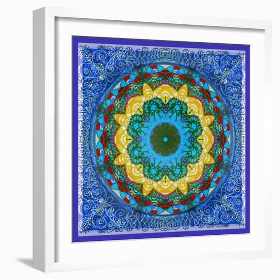 A Mandala Ornament from Flowers, Photograph, Many Layer Artwork-Alaya Gadeh-Framed Photographic Print