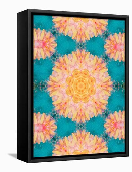 A Mandala Ornament from Flowers, Photograph, Many Layer Artwork-Alaya Gadeh-Framed Stretched Canvas