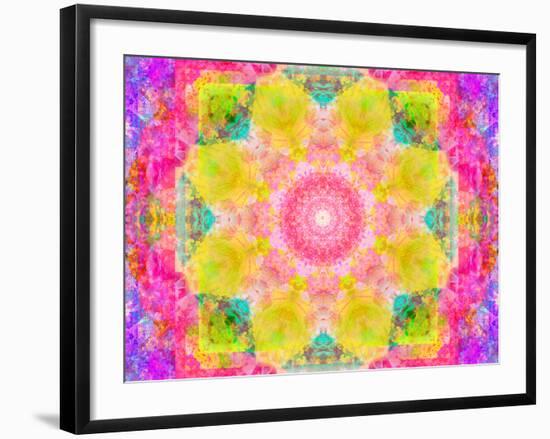 A Mandala Ornament from Flowers, Photograph, Many Layer Artwork-Alaya Gadeh-Framed Photographic Print