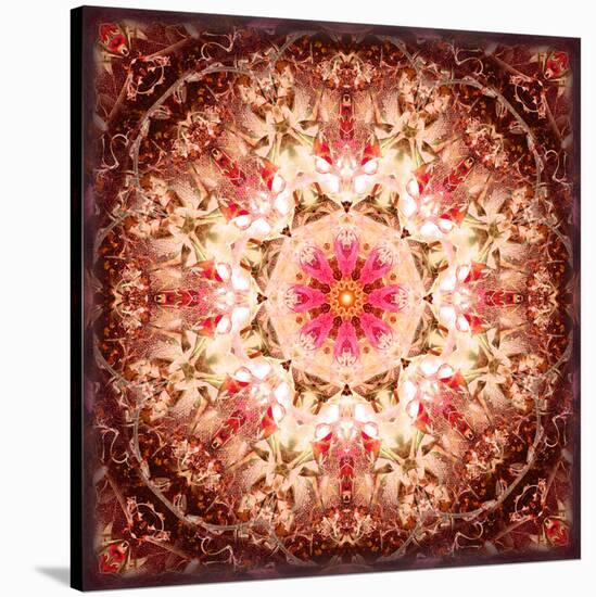 A Mandala Ornament from Flowers, Photography, Layer Artwork-Alaya Gadeh-Stretched Canvas