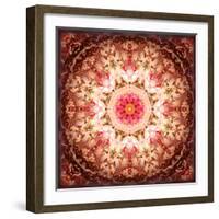 A Mandala Ornament from Flowers, Photography, Layer Artwork-Alaya Gadeh-Framed Photographic Print