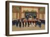 A Mandarin Receiving an Embassy of European Diplomats at His Court-Zhou Pei Chun-Framed Giclee Print