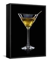 A Manhattan Dry with Olive-Walter Pfisterer-Framed Stretched Canvas