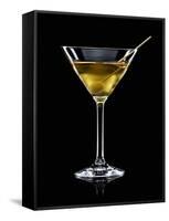 A Manhattan Dry with Olive-Walter Pfisterer-Framed Stretched Canvas