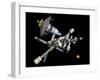 A Manned Mars Lander/Return Vehicle Disembarks from a Mars Cycler-Stocktrek Images-Framed Photographic Print