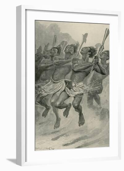 A Maori War-Dance-Stanley L. Wood-Framed Giclee Print