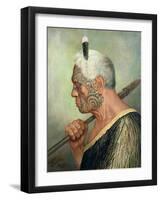 A Maori Warrior-Charles Frederick Goldie-Framed Giclee Print