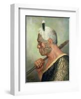 A Maori Warrior-Charles Frederick Goldie-Framed Premium Giclee Print