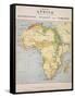 A Map of Africa to Illustrate the Travels of David Livingstone-null-Framed Stretched Canvas