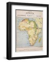 A Map of Africa to Illustrate the Travels of David Livingstone-null-Framed Premium Giclee Print