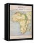 A Map of Africa to Illustrate the Travels of David Livingstone-null-Framed Stretched Canvas