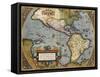 A Map of America, 1612-Abraham Ortelius-Framed Stretched Canvas