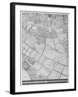 A Map of Bermondsey, London, 1746-John Rocque-Framed Giclee Print