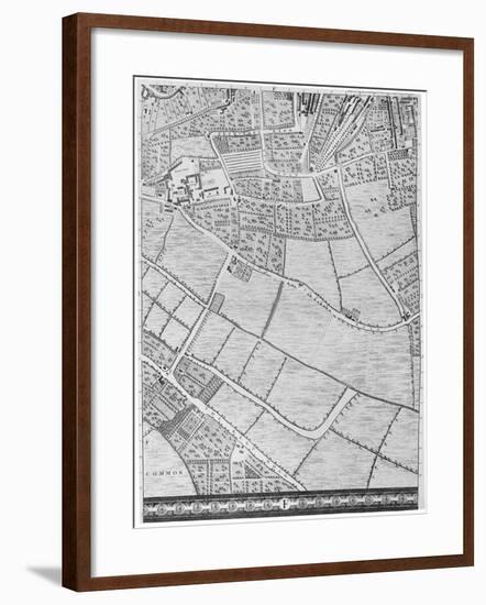 A Map of Bermondsey, London, 1746-John Rocque-Framed Giclee Print