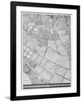 A Map of Bermondsey, London, 1746-John Rocque-Framed Giclee Print