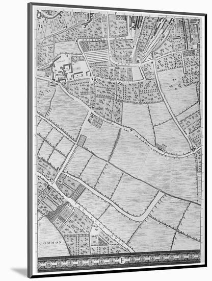 A Map of Bermondsey, London, 1746-John Rocque-Mounted Giclee Print