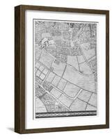 A Map of Bermondsey, London, 1746-John Rocque-Framed Giclee Print