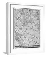 A Map of Bermondsey, London, 1746-John Rocque-Framed Giclee Print