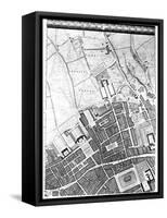 A Map of Bloomsbury and Holborn, London, 1746-John Rocque-Framed Stretched Canvas