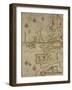 A Map Of Britain and Western Europe-null-Framed Giclee Print