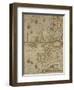 A Map Of Britain and Western Europe-null-Framed Giclee Print