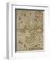 A Map Of Britain and Western Europe-null-Framed Giclee Print