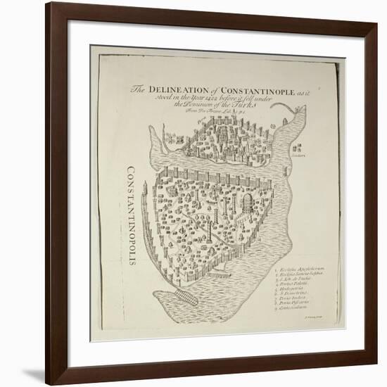 A Map of Constantinople in 1422-Cristoforo Buondelmonti-Framed Giclee Print