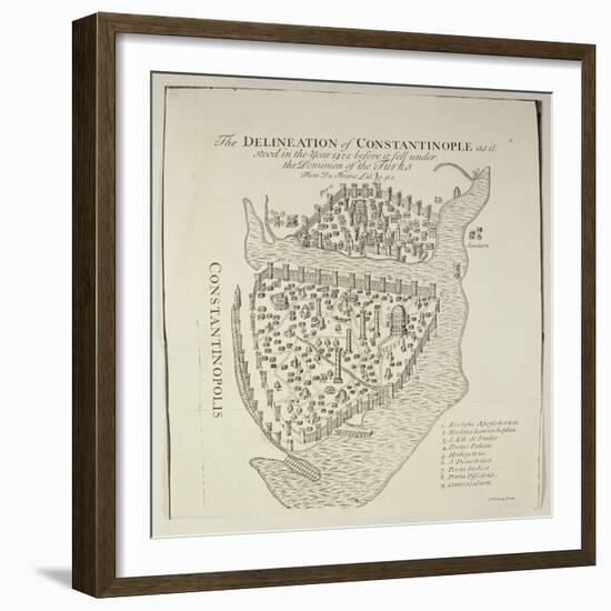 A Map of Constantinople in 1422-Cristoforo Buondelmonti-Framed Giclee Print