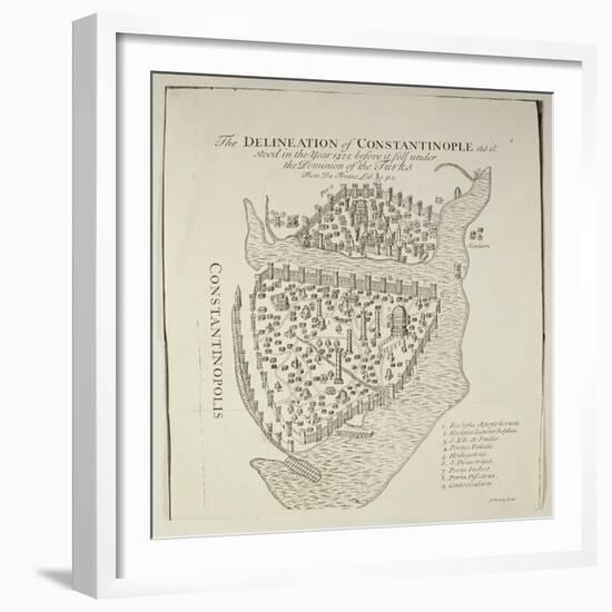 A Map of Constantinople in 1422-Cristoforo Buondelmonti-Framed Giclee Print