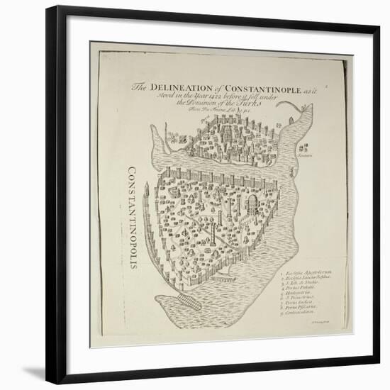 A Map of Constantinople in 1422-Cristoforo Buondelmonti-Framed Giclee Print