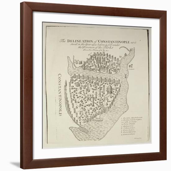 A Map of Constantinople in 1422-Cristoforo Buondelmonti-Framed Giclee Print