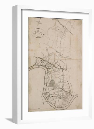 A Map of Fulham, London, 1813-null-Framed Giclee Print